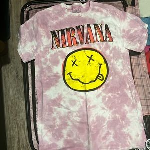 nirvana tie-dye tee shirt